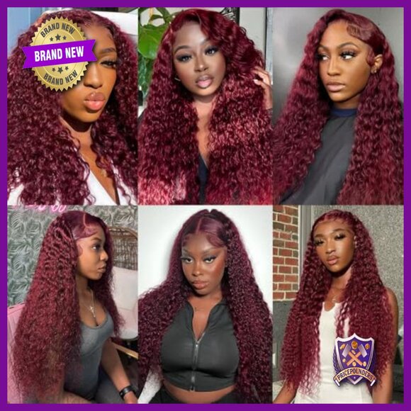 26 Inch Human Hair Lace Front Wig Deep Wave 13x6 HD Glueless main image 5